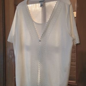 White layered look blouse